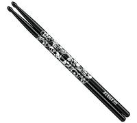 Tama 5B drumsticks, oak, black skull, painted stick