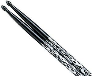 Tama 5B Drumsticks Silver Rhythimic Fire Black Lacquered Stick