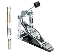 Tama HP200P Iron Cobra Single Pedal with Keepdrum Drumsticks, 1 Pair