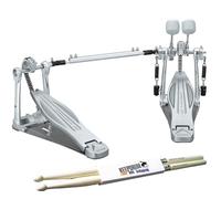 Tama HP310LW Speed Cobra Double Pedal with Keepdrum Drumsticks, 1 Pair
