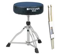 Tama HT430CVNB Drum Stool 1st Chair Round Seat Blue Limited Edition with Keepdrum Drumsticks