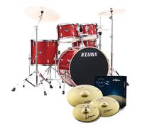 Tama Imperialstar 22 5pc Drum Kit w/Cymbals Burnt Red Mist