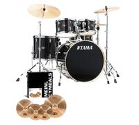 Tama Imperialstar 22 5pc Drum Kit w/Meinl Cymbals Hairline Black