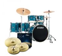 Tama Imperialstar 22 6pc Drum Kit w/Cymbals Hairline Blue
