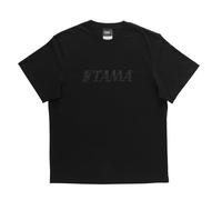 TAMA Lifestyle T-Shirt in Schwarz - schwarzes Shirt mit schwarzem Logo Bedruckt