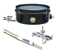 Tama Metalworks BST103MBK Mini Tymp Snare Drum 10 x 3 Inches + Keepdrum Drumsticks, 1 Pair