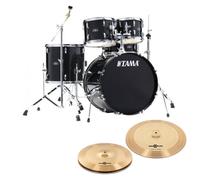 Tama Stagestar 20" 5pc Drum Kit w/Cymbals Black Sparkle