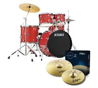 Tama STAGESTAR, 20" 5pc Kit with Hardware w/ ZP1418, Candy Red Sparkle