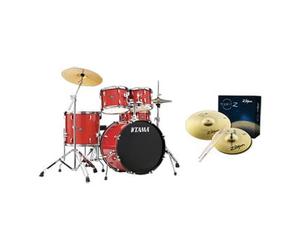 Tama STAGESTAR, 22” 5pc Kit with Hardware w/ ZP1418, Candy Red Sparkle