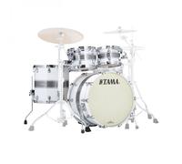 Tama Starclassic Maple 22 4pc Shell Pack Silver Snow Racing Stripe