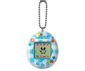 TAMAGOTCHI 42880 Bandai, Gen 2, Flower Gingham Shell with Chain-The Original Virtual Reality Pet, Multicolor