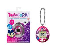 TAMAGOTCHI Bandaï Original - Purple-Pink Clock Shell with Chain - The Original Virtual Reality Pet - Watch Your Character Grow and Play Games - Retro 90s Toy Keychain