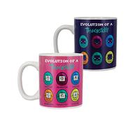 Tamagotchi Heat Change Mug | Sensitive to Hot Drinks | Colour & Design Changes When Hot | Magic Colour Changing Coffee Tea Cup