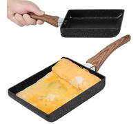 Tamagoyaki Pan 7 x 6 Inch Japanese Omelette Pan Nonstick Egg Roll Pan Rectangle Frying Pan Dishwasher Safe Square Frying Egg Pan for Home Kitchen Cooking Gas Stove and Induction Hob Compatible