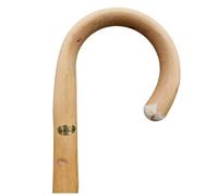 TAMAKA® Handcrafted Crook Handle Wooden Walking Stick Lightweight Strong Rustic Traditional One-Piece Carved Chestnut NHS Style Shepherd’s Crook Cane (37")
