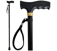 TAMAKA® Premium Black Adjustable One-Piece Walking Stick Cane Lightweight Slimline Strong and Durable for Men, Ladies, Women - 23" - 38.5"