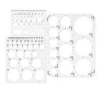 Tamaki Circle Template Circle Round Stencil Template for Drafting for Office and School Building Formwork Drawings Templates, Large and Small Size, 3 Pack