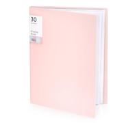 Tamaki Portfolio Binder with Plastic Sleeves, Pocket Portfolio Folder with Clear Sheet Protectors, Display 60 Pages Book, Presentation Book for Artwork, Document Organizer, 1 Pack (Pink)