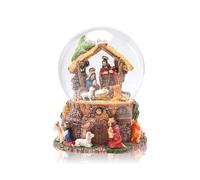 Taman Christmas Nativity Snow Globe, Musical Swirling Glitter Snowflakes Lighted Christmas Decorations Tabletop Home Décor