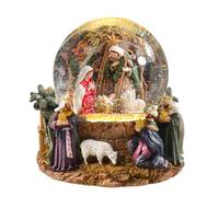 Taman Christmas Snow Globe, Nativity Musical Snowglobe with Swirling Glitter Snowflakes Lighted Christmas Decorations Tabletop Home Décor