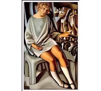 Tamara de Lempicka Photo A4 kizette on the balcony 1927