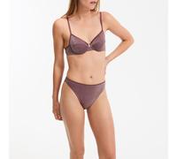 Tamara Microfibre Bra with Demi-Cup and Metallic Threads burgundy