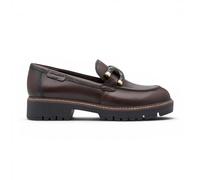 Tamaris 24740-47 Women's Brown Leather Moccasin Fashion Loafer Comfort Shoes