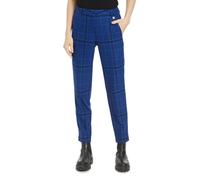 Tamaris Ariana Women's Cigarette Trousers, Blueberry Houndstooth Check, 42