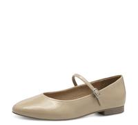 Tamaris Ballerina Women's Vegan Elegant, Beige Patent, 3.5 UK