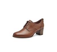 Tamaris Block Heel Lace-Up Boots Cognac