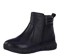 Tamaris Comfort Women’s Ankle Boots Flat with Zip Comfort Fit , Black Nappa, 3,5 UK