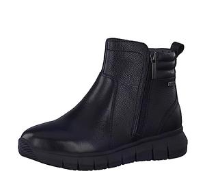 Tamaris Comfort Women’s Ankle Boots Flat with Zip Comfort Fit , Black Nappa, 6 UK
