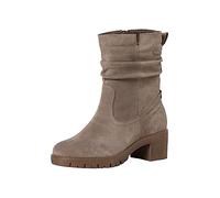 Tamaris Comfort Women’s Ankle Boots with Heel Leather Warm Lined with Zip Comfort Fit , Taupe, 4 UK