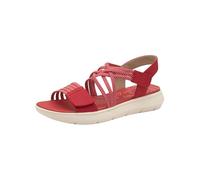 Jana Women's Damen Sandalen Flach mit Klettverschluss Vegan Flat Sandal, Red, 6.5 UK