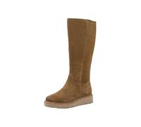 Tamaris Comfort Women’s Boots with Stretch Knee-High, Camel Suede, 6 UK