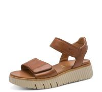 Tamaris Comfort Women’s Flat Leather Sandals Platform, Nut, 3,5 UK
