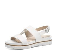 Tamaris Women's Comfort Damen Keilsandale Wedge Sandal, White, 4 UK