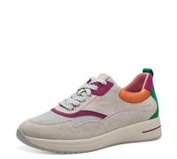 Tamaris Comfort Women’s Flat Leather Sneakers Comfortable, Fuchsia Comb, 3,5 UK