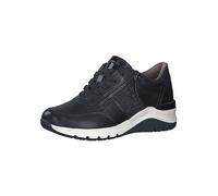 Tamaris Comfort Women’s Flat Leather Sneakers Elegant Comfort Fit , Black Comb, 5 UK