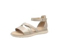 Tamaris Comfort Women’s Flat Sandals with Velcro Closed Heel, Beige Glam, 6,5 UK