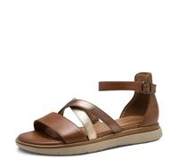 Tamaris Comfort Women’s Flat Sandals with Velcro Closed Heel, Nut Comb, 4 UK