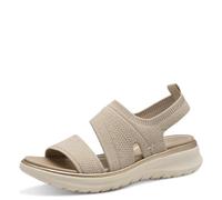 Tamaris Comfort Women’s Flat Slip-On Sandals Vegan, Beige/Gold, 6,5 UK