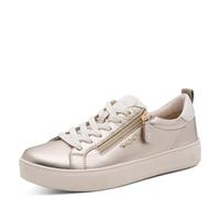 Tamaris Comfort Women’s Flat Sneakers with Zip Casual, Lt Gold, 8 UK