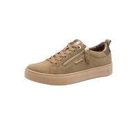 Tamaris Comfort Women’s Flat Sneakers with Zip Casual, Pepper Suede, 6 UK