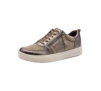 Tamaris Comfort Women’s Flat Sneakers with Zip Casual, Pewter Comb, 6,5 UK