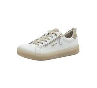 Tamaris Comfort Women’s Flat Sneakers with Zip Casual, White/Beige, 6,5 UK
