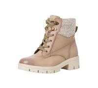 Tamaris Comfort Women’s Lace-Up Ankle Boots Warm Lined Low Heel Comfort Fit , Ivory, 4 UK