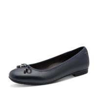 Tamaris Comfort Women’s Leather Ballerinas with Bow, Navy, 6,5 UK
