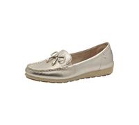 Tamaris Comfort Women’s Leather Moccasins with Bow, Lt Gold, 8 UK