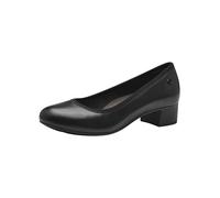 Tamaris Comfort Women’s Leather Pumps Low Heel, Black, 4 UK